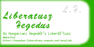 liberatusz hegedus business card